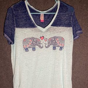 Blue elephant shirt